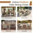 63"W Patio Dining Table for 4-6 People, Weatherproof Wood Top with Aluminum Alloy Wicker Design Legs-120698063