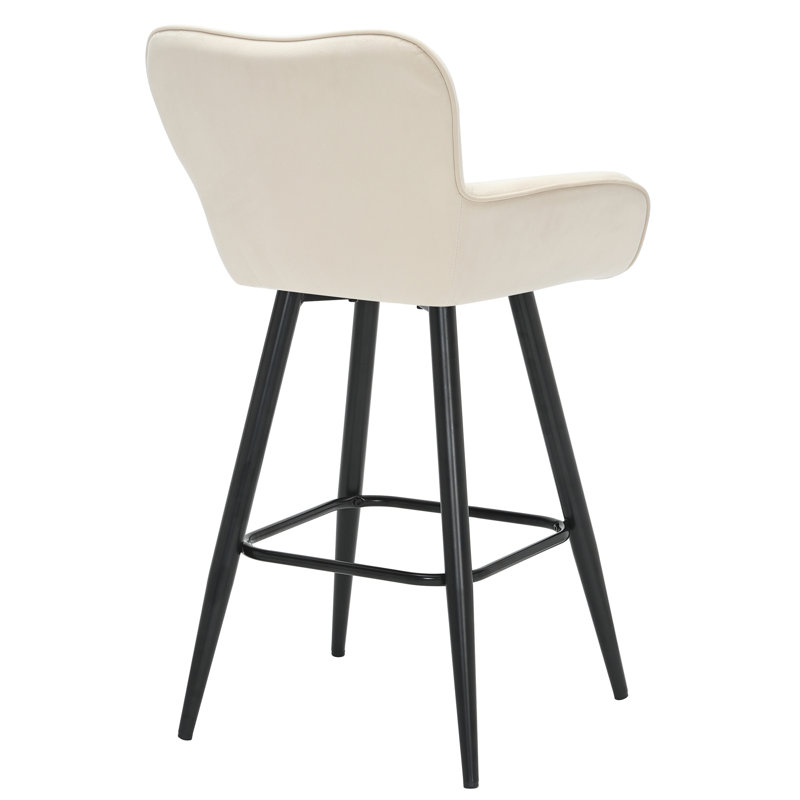 Upholstered Bar Stool, Cream