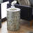Handmade Mother Of Pearl Shell Geometric Mosaic Accent Table, Contemporary Side End Table