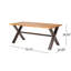 Table de salle à manger en bois avec pieds modernes en fer rustique