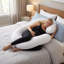 Coussin de soutien en forme de C avec housse de coussin en coton