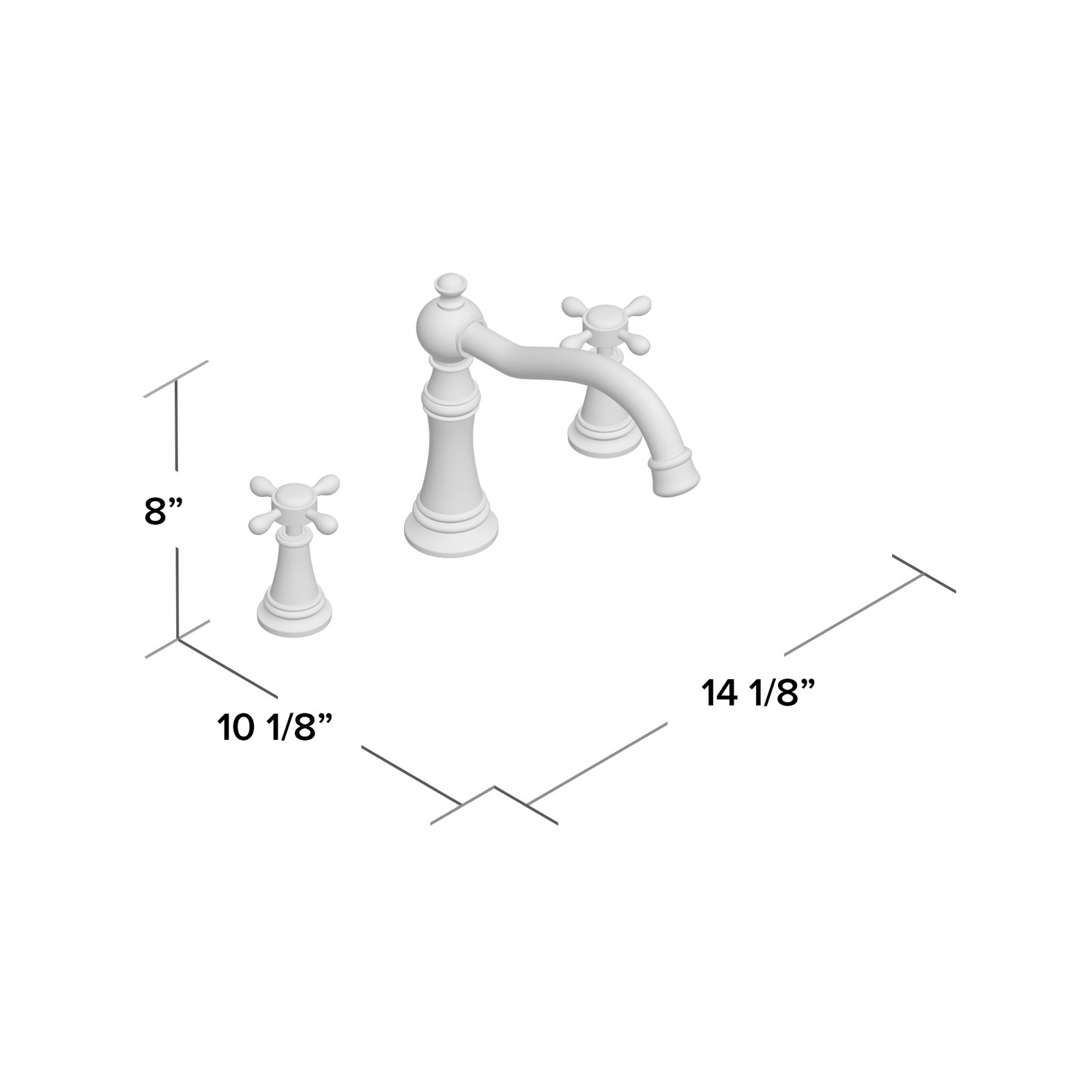 Weymouth Deck-Mounted Roman Tub Faucet Trim, Brushed Nickel