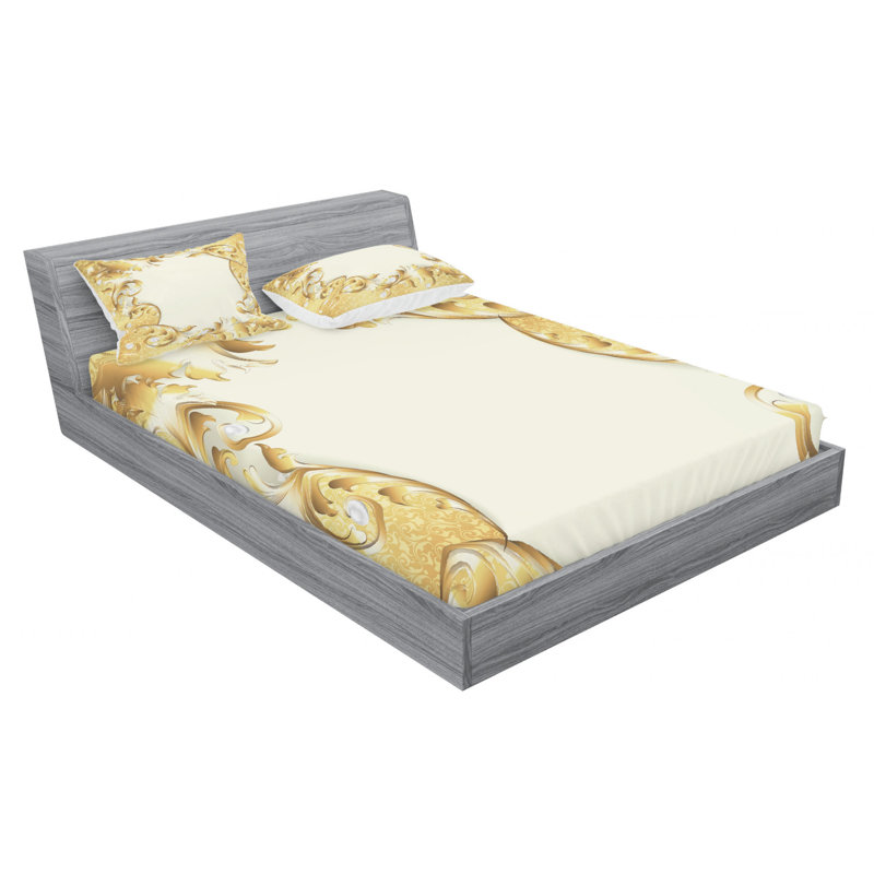 Pearls Microfiber Sheet Set, Queen Sheet Set with Fitted Sheet