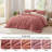 Bedsure Queen Size Comforter Set Grayish Pink, Boho Tufted Bed Set, Checkered Farmhouse Shabby Chic Bedding, 3 Pieces, 1 Plaid Geometric Comforter and 2 Pillow Shams-19842425-19842421