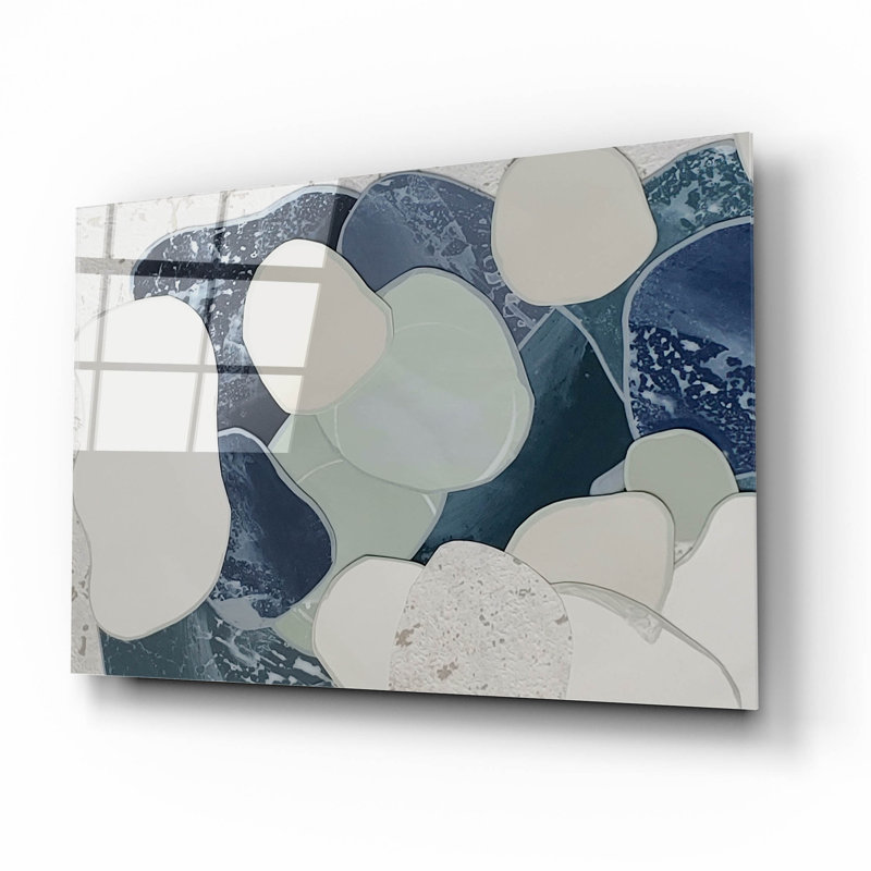 Art mural en verre Lily Pond Landscape 1 'par Coco Good, H 12 po x l 16 po x P 0,13 po