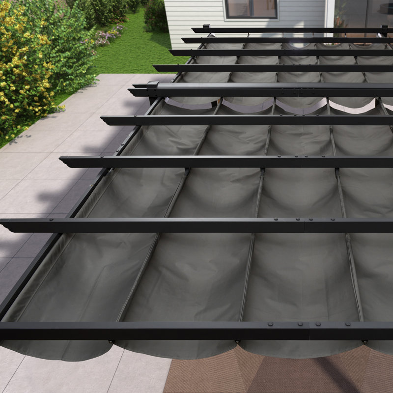 Aluminum Pergola, Grey, 5.5m x 3.7m