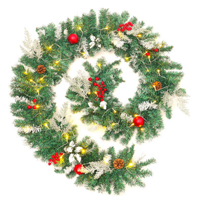 Lighted Faux Swag with Lights