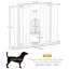 75-103 cm Pet Safety Gate Pressure Fit Stair with Small Door Double Locking