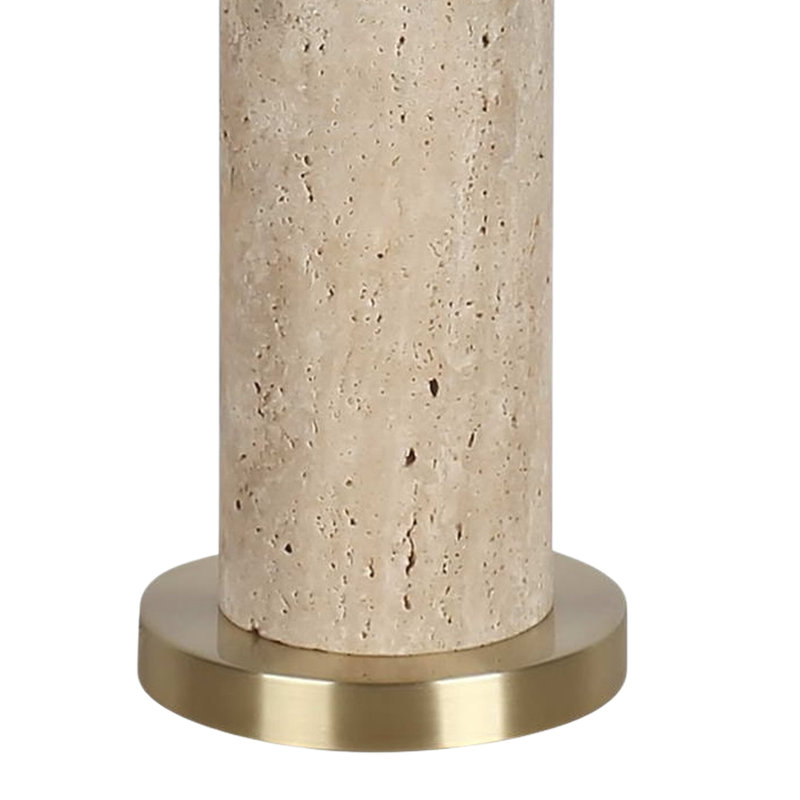 Lampe de table Travertine Elegance - Or doux - Ensemble de 2