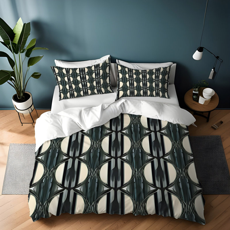 Ensemble de housse de couette Assie, Housse de couette pour très grand lit et 2 très