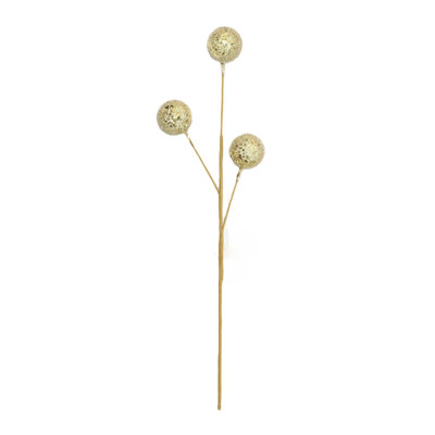 Glitter Gold 3 Ball Ornaments Pick