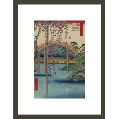 Inside Kameido Tenjin Shrine (Kameido Tenjin Keidai) No. 65 from One Hundred Famous Views of Edo by Utagawa Hiroshige -Framed Giclee Print