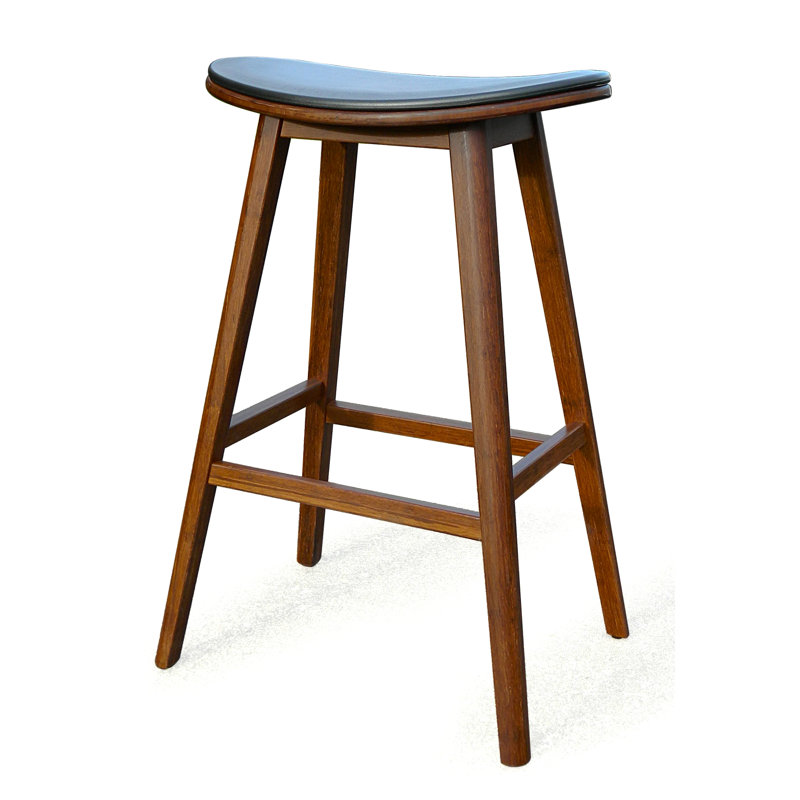 Eric Upholstered Counter Stool with Solid Wood Frame