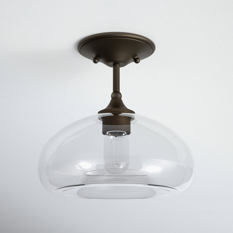 Plafonnier 1 lumière Lani en bronze huilé, Bronze huilé