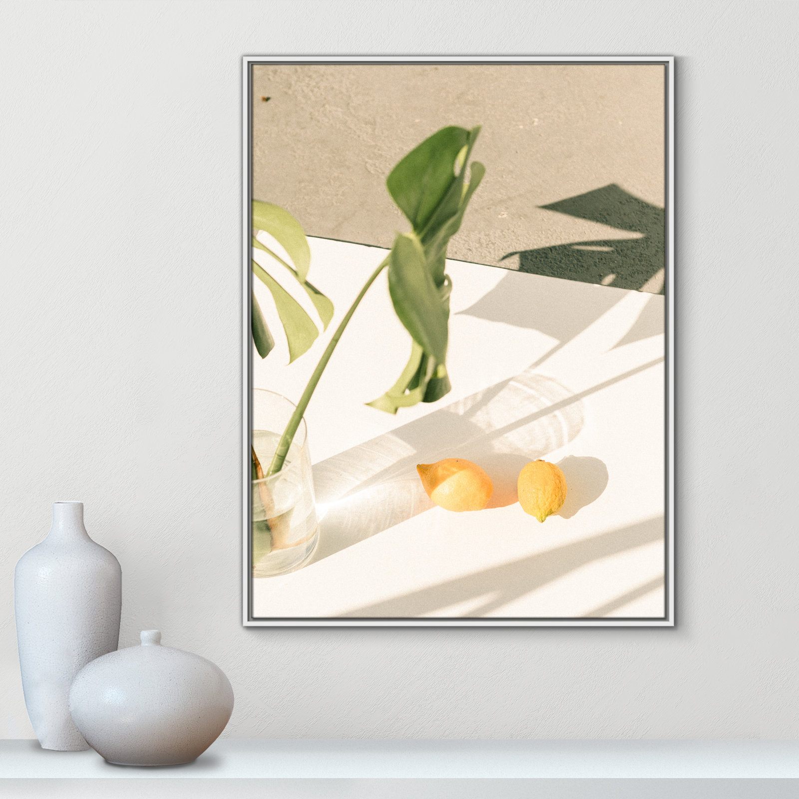 Citrus and Palms Print, 41.5'' H x 31.5'' W x 2'' D, White Framed