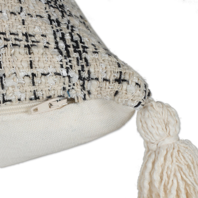 Housses de coussin en mélange de coton ivoire faites à la main Novica (paire)