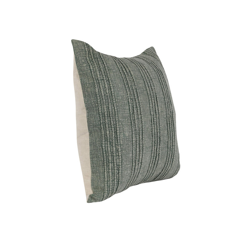 Square Pillow Cover & Insert, Green Striped