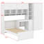 Lit plateforme en bois avec bureau, armoire, armoires, tiroirs et tablettes-1793954839