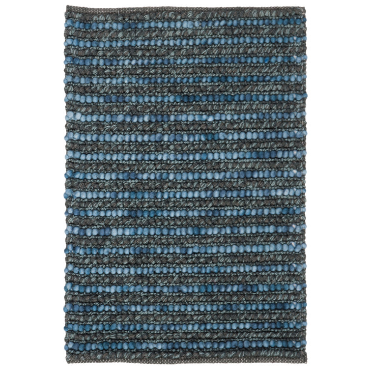 Ferrera Striped Handwoven Dark Blue Rug