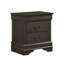 Table de chevet de chambre à coucher avec 2 tiroirs, teinte grise, table de chevet Classic Vibe