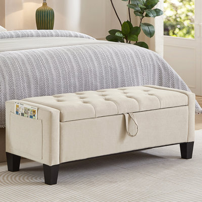 Repose-pieds rembourré de style moderne Mid-Century l 45 po