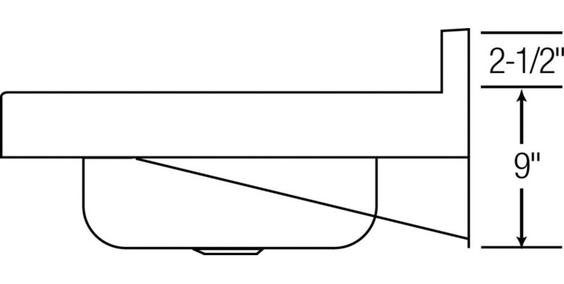 Évier mural en acier inoxydable l 22 po x l 19 po Elkay