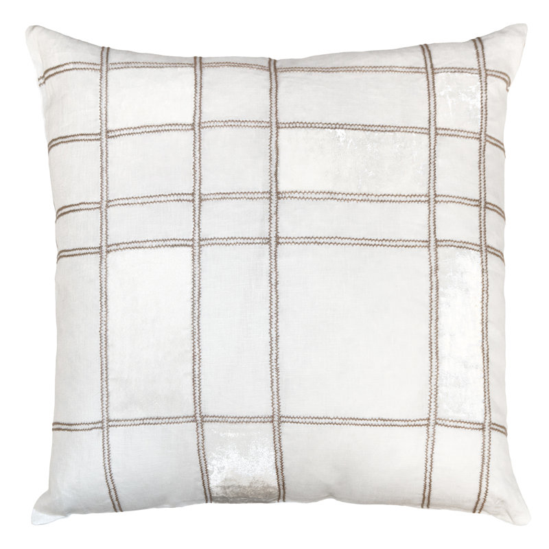 Rad Throw Pillow, 22"H x 22"W, Latte, Square