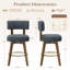 Tabouret de bar pivotant rembourré avec structure en bois massif et repose-pieds plaqué or-129235213