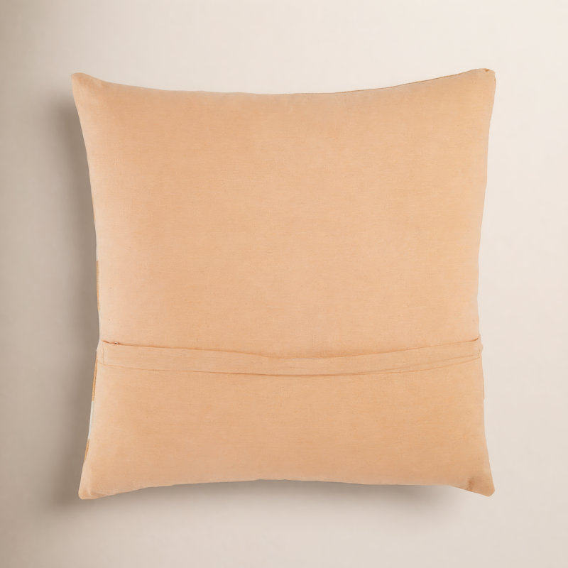 Coussin 100% coton Estela, Duvet, Brun clair