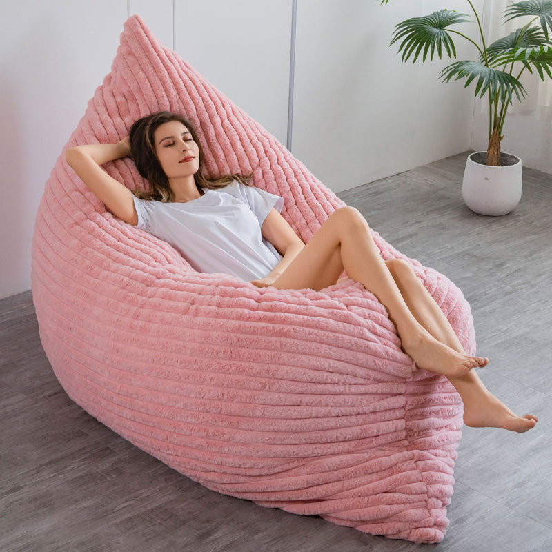 Lit à billes convertible 3 en 1, H 11 po x l 54 po x P 75 po, Velours côtelé rose