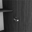 Armoire 3 portes avec deux tiroirs, tablettes et barre de suspension austral - chêne fumé