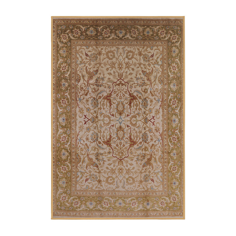 Tapis brun à motif oriental, Rectangle 2 pi x 3 pi