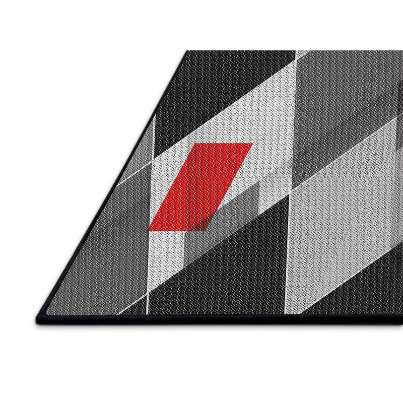 Tapis noir / gris Power Loom, Tapis de couloir 2 pi x 5 pi