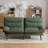 66”Convertible Futon Sofa Bed with Adjustable Backrest and 5-Level Armrests, Corduroy Futon Couch ,Sleeper Sofa Loveseat for Small Spaces, Apartment or Office,Green-100150248-108486678