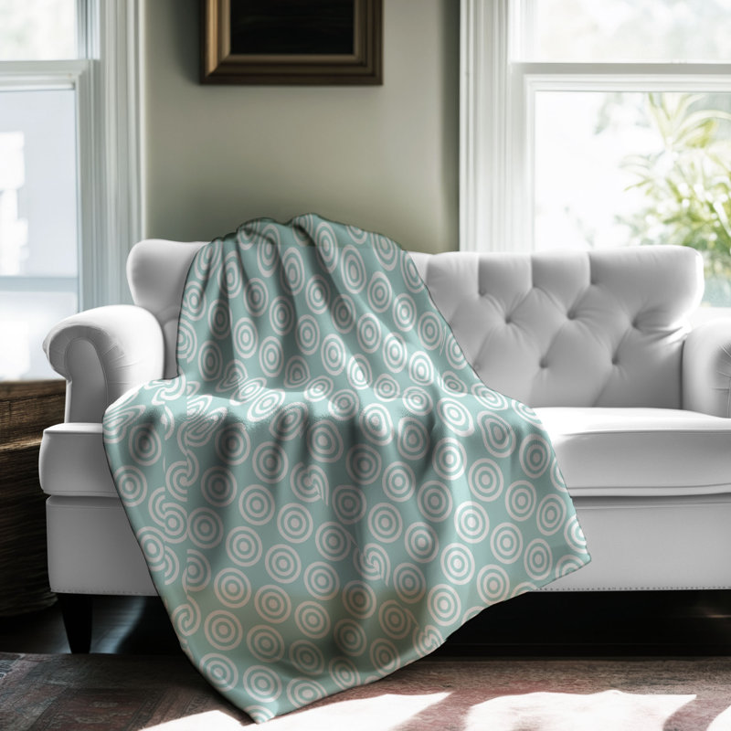 Motif de taches de menthe - couverture Sherpa de qualité supérieure 1 pièce, L 60 po x L 80 po