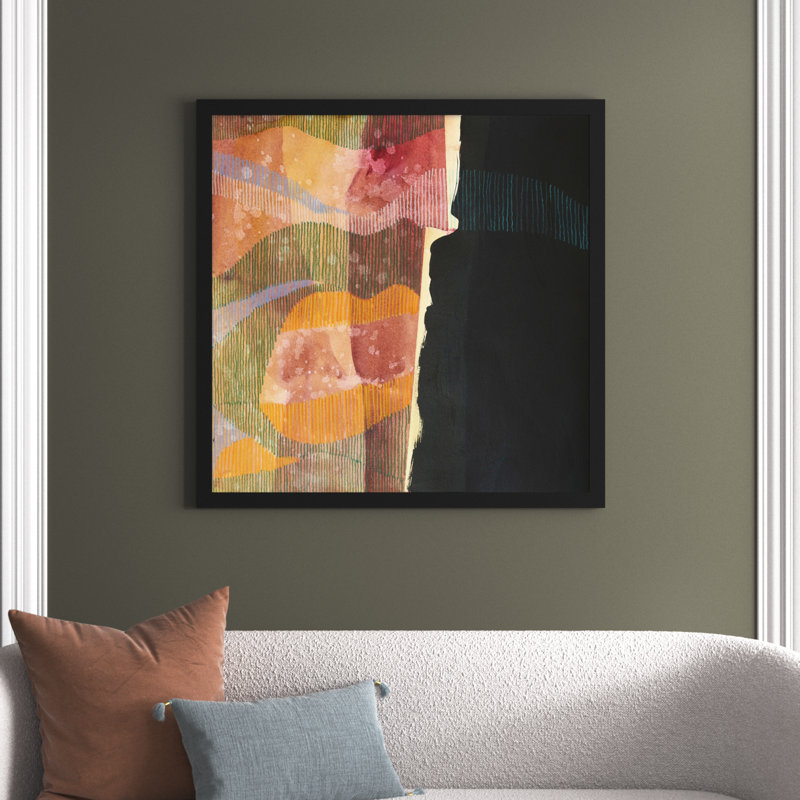 " Delta Wave 1 " by Jacques Pilon Painting Print, Black Framed, 44" H x 44" W