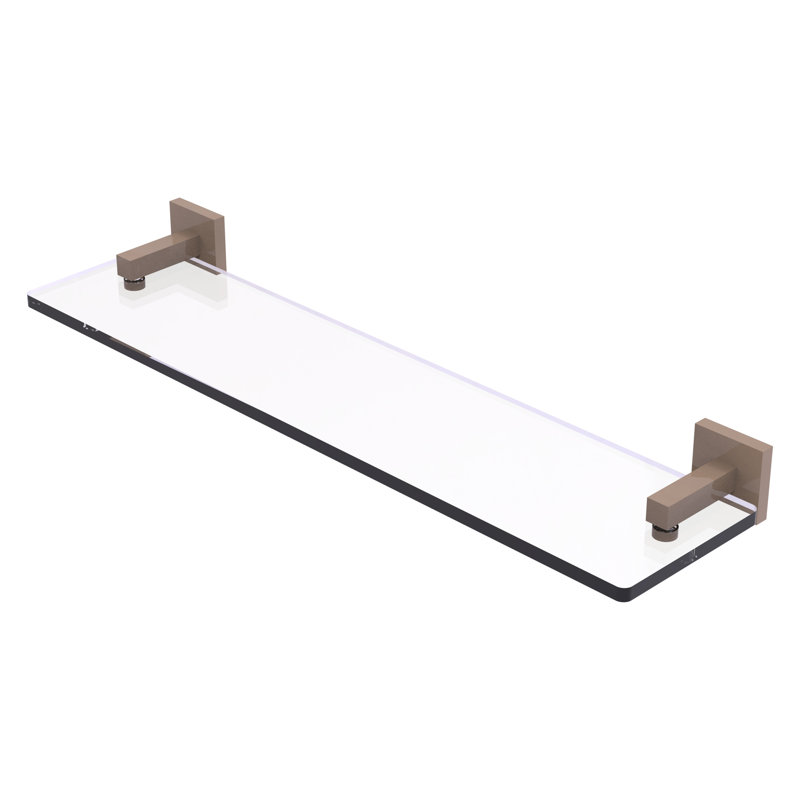 Tablette de meuble-lavabo en verre avec bords biseautés Montero Collection Montero, H 2 po x l 22 po x P 5,7 po, Beige ombré