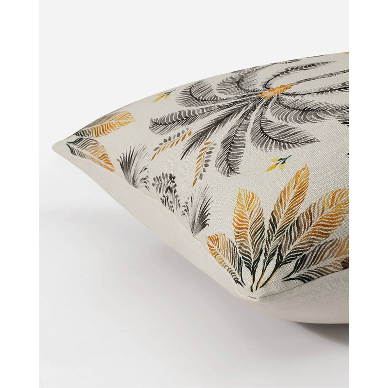 Square Pillow Cover & Insert, Gold Graphic Leopard