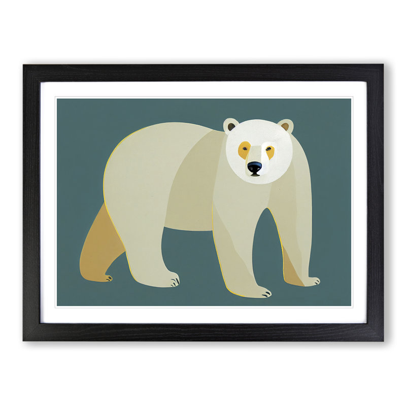 A Marvellous Polar Bear - Framed Print, Black Framed, 46cm H x 64cm W x 2cm D