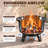 25" Stainless Steel Wood-Burning Smokeless Fire Pit with Wide Side Table, Ash Pan, Waterproof Cover & Fire Poker – Black Outdoor Firepit for Patio, Backyard & Camping