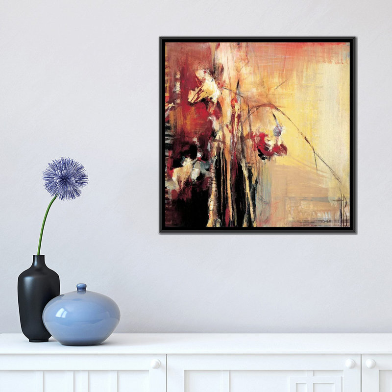 «Intangible II», reproduction sur toile, H 18 po x l 18 po x P 1,5 po, Toile avec cadre noir, Pas de tapis