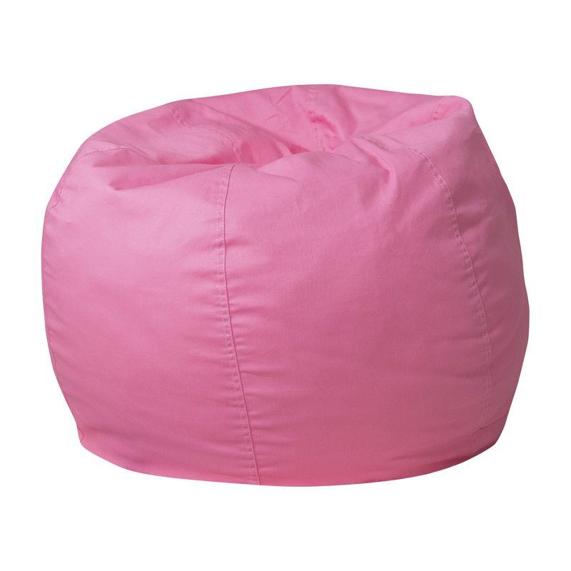 Fauteuil à billes en coton Classic, Sergé de coton rose clair, Petit