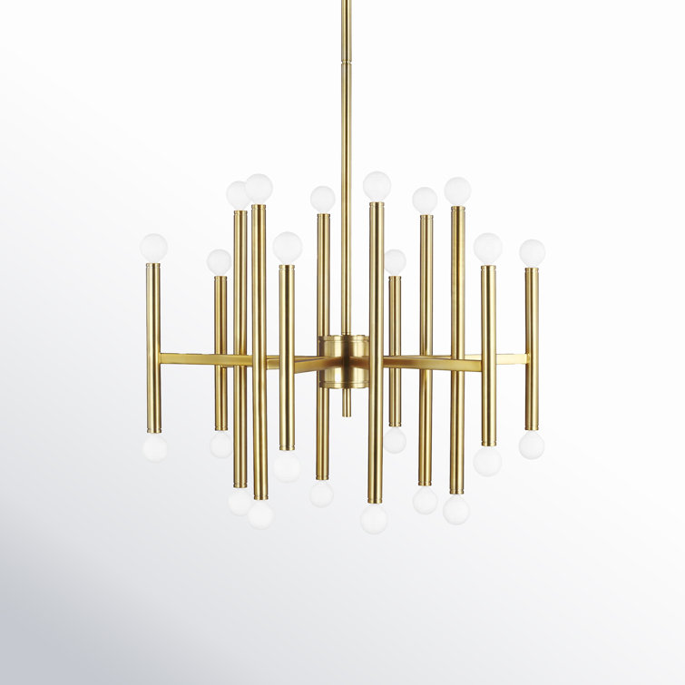 Godalming 24 - Light Dimmable Sputnik Modern Linear Chandelier