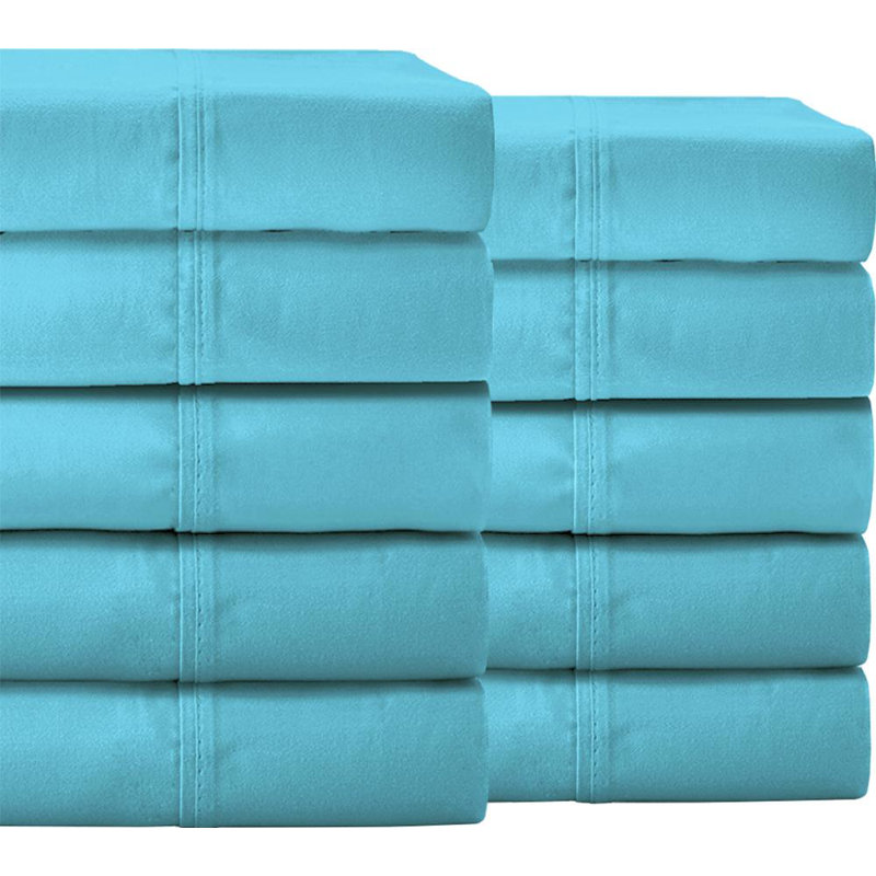 Microfiber Sheet Set, Split King Set + 20 Fitted Sheet + 20 Pillowcases, Aqua