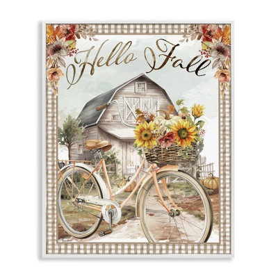 «Hello Fall Cottage», art de la giclée encadrée par Nicole DeCamp