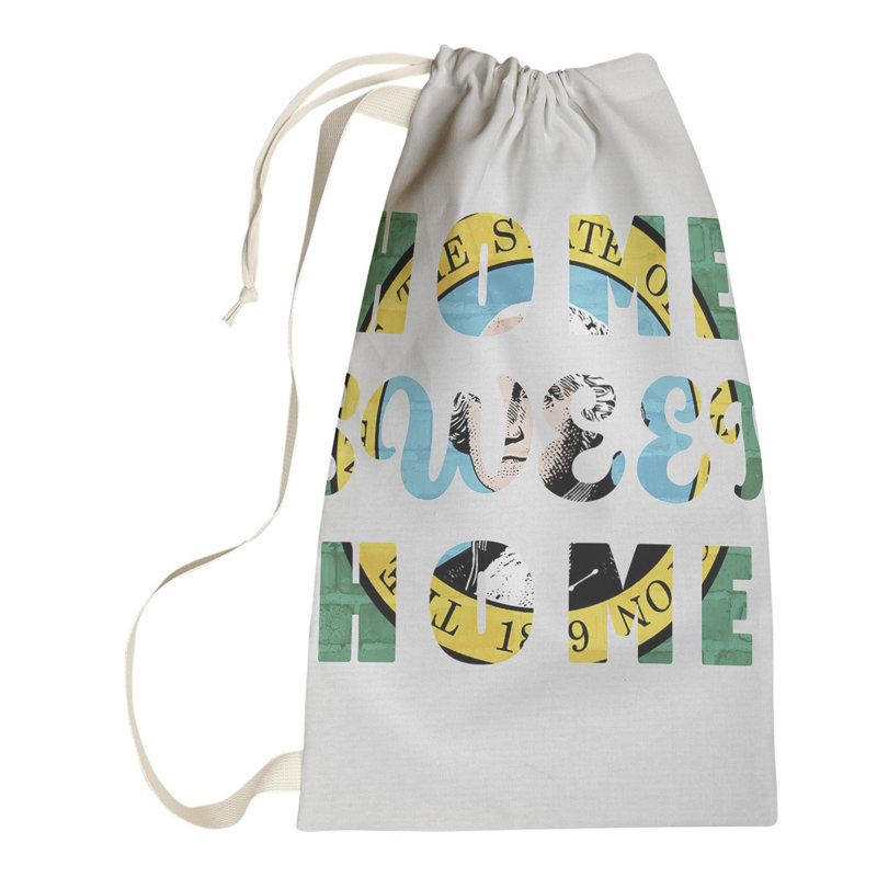 Fabric Laundry Bag with Handles, Small (64" H x 20" W x 1.5" D), Washington