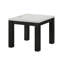 Ensemble de table de salon moderne avec dessus en faux marbre et cadres noir mat, 3 pièces