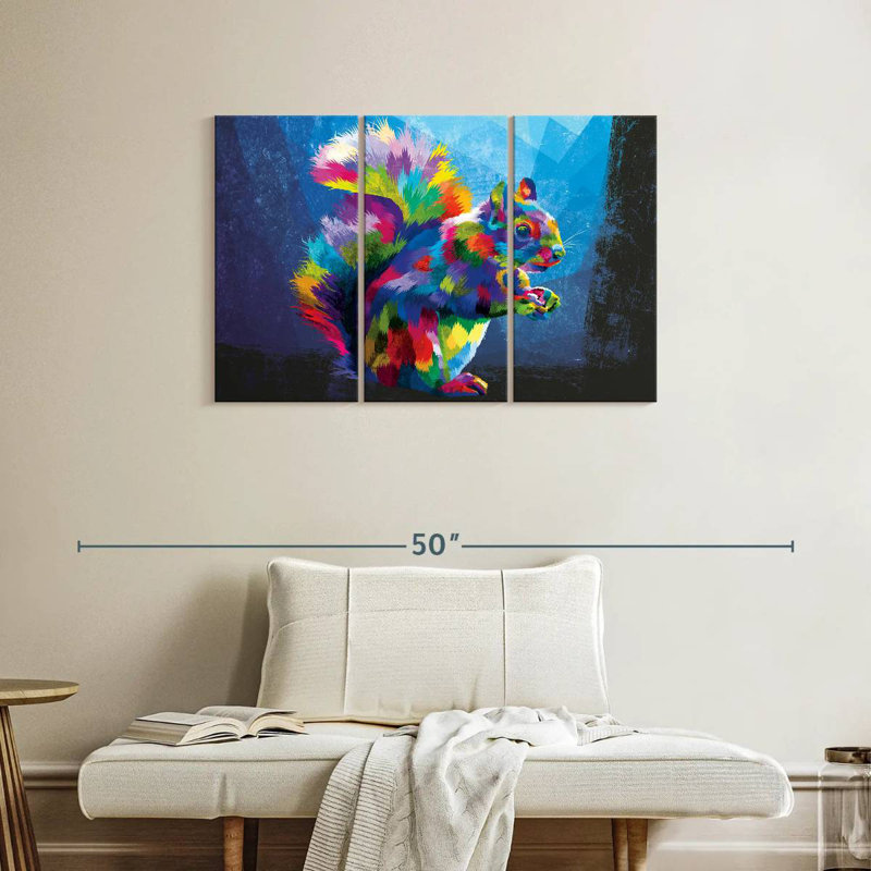 Brampt Rainbow Squirrel, 24" H x 38" W