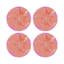 Sous-verres ronds en cuir Hibiscus Orchid-119015037
