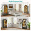 Vitrine de rangement arquée avec lumières DEL, luminosité réglable et induction humaine intelligente-1258944819
